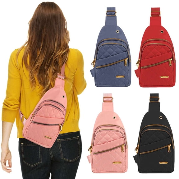 Spencer Sling Bag Crossbody Backpack Waterproof Travel Daypack Chest Bag Outdoor Hiking Sports Bag for Women Men, Small Sling Purse, Black