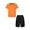 Orange&Black, variant on Venjoe Boys Basketball Training Outfits Football Baseball Jersey with Active Shorts 2 Pieces Blue&Black 140