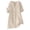 Beige, variant on 3/4 Length Sleeve Womens Tops 2026 Trendy Casual Cotton Linen V Neck Button Up Stand Collar Work Tshirt Womens Blouses