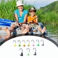 thumbnail image 4 of 100pcs Fishing Hooks Set Multicolor Lead Head Jigs with Single Hook Maggot Grub Soft Lure Outdoor Fishing Accessories, 4 of 9