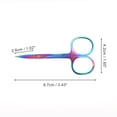 thumbnail image 2 of Unique Bargains 1 Pc Women 2.0A Scissors Eyebrow Trimmer Scissors For Beauty Parlor Stainless Steel Chrome Assorted Color, 2 of 4
