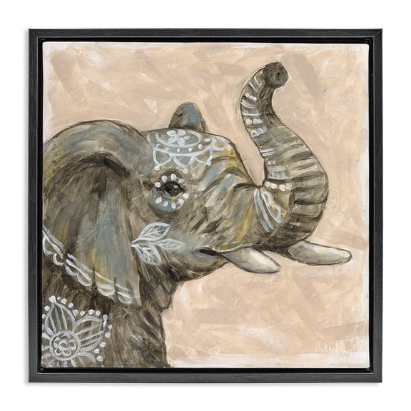 Stupell Industries Eclectic Black Floating Frame Canvas Art, 18 x 18, by Sara G. Designs