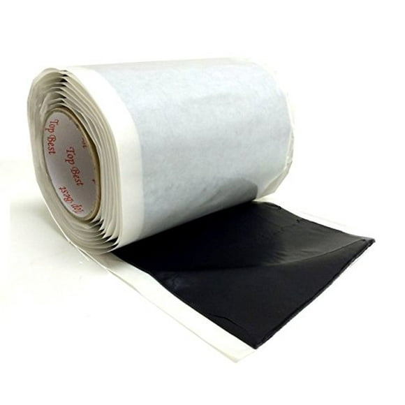 Bishop Tape Seal Mastic 6.5 x 10 FT Long Tacky Black Flexible Large Pitch Pad PV2665 Self Seal Tape Adhesive Insulating Weather-Proofing Moldable Reusable