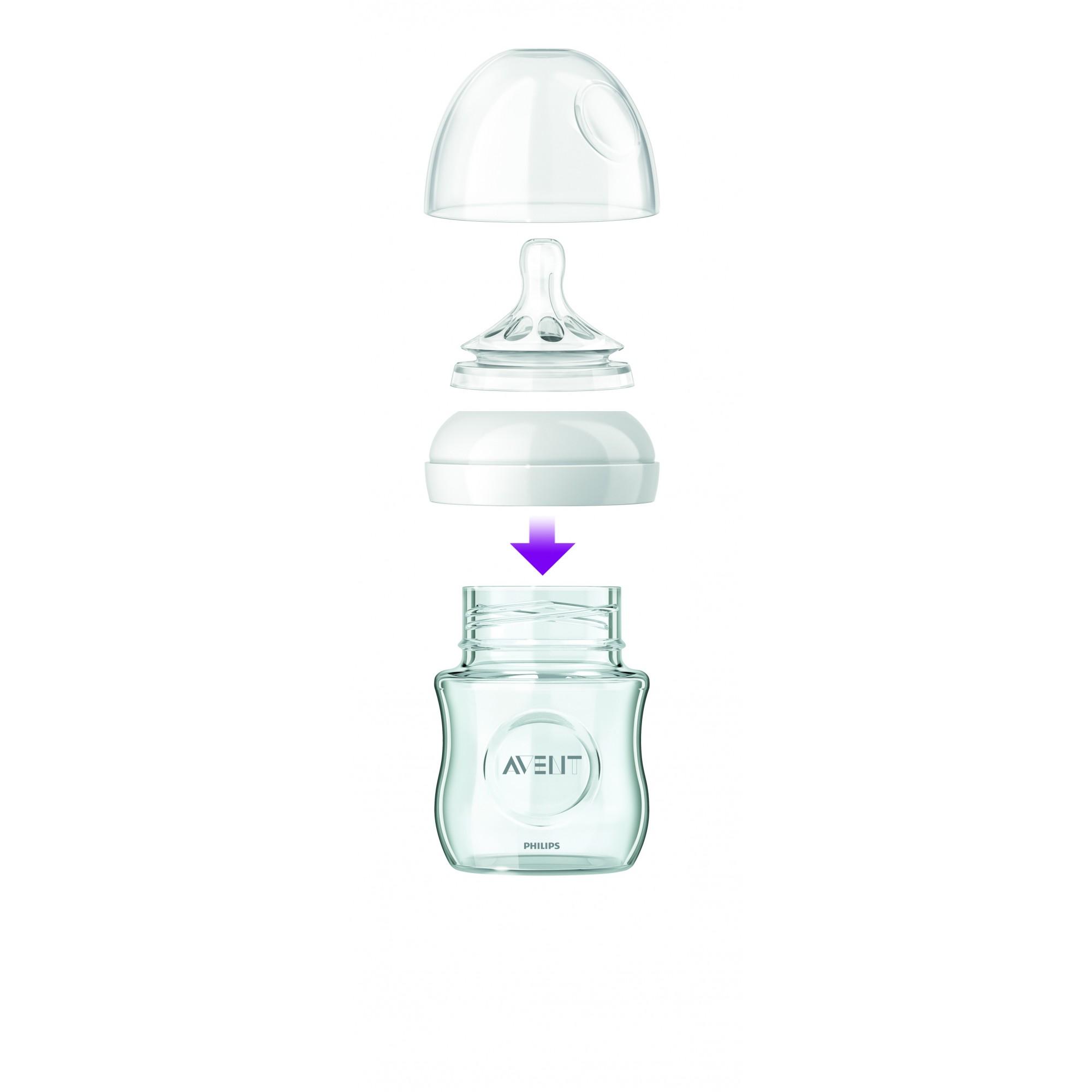 Philips Avent Natural Glass Bottle, 1 Count, 4 Ounce - image 3 of 12