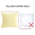 thumbnail image 4 of PiccoCasa Decorative Throw Pillow Cover Faux Fur Cushion Cover, 20"x20" Cream Yellow, 4 of 6