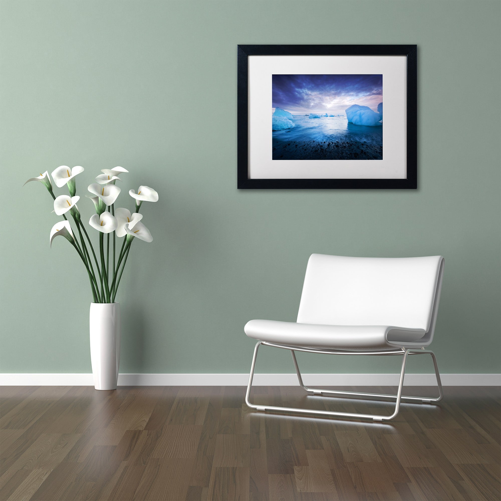Trademark Fine Art 'Leave a Trace' Canvas Art by Philippe Sainte-Laudy, White Matte, Black Frame