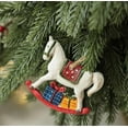 thumbnail image 2 of Adornos para árbol de Navidad, calcetines de muñeco de nieve y anciano, pequeños colgantes, adornos con diseño de escena navideña para el hogar., 2 of 7