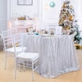 thumbnail image 3 of Mantel Queen Dream con lentejuelas plateadas, 152 x 259 cm, purpurina, 3 of 8