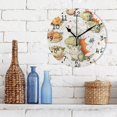 thumbnail image 6 of Cute Dinosaur Chef Food Leaves Round Wall Clock Silent Analog Battery Operated Gold Pointer Home Decor 9.84" Diameter, 6 of 11