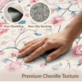 thumbnail image 6 of ODIKA 4'x6' Washable Area Rug Non-Slip, Chair-Friendly, Flatwoven Rug Pink Delicate Vine Whimsical Scattered Polka Dot Motifs Boho for Home Office, Under Desk, 6 of 7