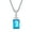 Blue, variant on Light Blue Men's Stainless Steel Cross Pendant Necklace with 17.5ct CZ Diamond & Emerald Birthstone - 24" Chain, Jewelry Gift for Him