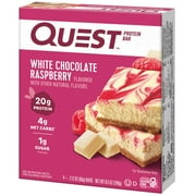 Quest Protein Bar, White Chocolate Raspberry, 20g Protein, Gluten Free, 4 Ct