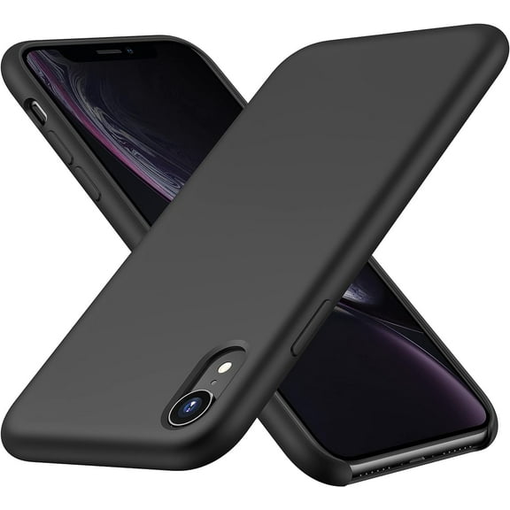 CellEver Silicone Case for iPhone XR [Ultra Slim] Shockproof Protective Phone Cover with [Soft Microfiber Lining] 6.1 inch - Black