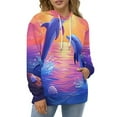 thumbnail image 4 of Dolphin Marine Life 3d Sweatshirts Hoodie Fashion Casual Personality Men's Women Street Hoodie Pullovers Long Sleeve Comfortable Top, 4 of 6