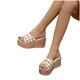 thumbnail image 4 of Amzcrzy Zapatos de mujer,Zapatos de mujer,Zapatillas de mujer, Sandalias de playa transpirables y sin cordones con suela gruesa y tacón bajo para mujer Sandalias Mujer Zapatillas De Casa, 4 of 6