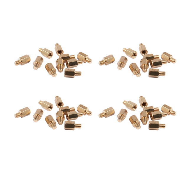 40 Pcs PC PCB Carte Mère Laiton Standoff Entretoise Hexagonale M3 6 + 4mm