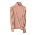thumbnail image 4 of Valueadd Clothing Thermal Underwear Top New Internal Turtleneck Sweater Women Autumn And Winter Pile Collar Elastic Bottom Shirt Slim Knitted Top Pink M, 4 of 4