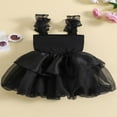 thumbnail image 2 of MesaSe Robe de Fête pour Bébé Fille Robe Sans Manches avec Nœud en Tulle Robe Princesse Ligne A, 2 of 8