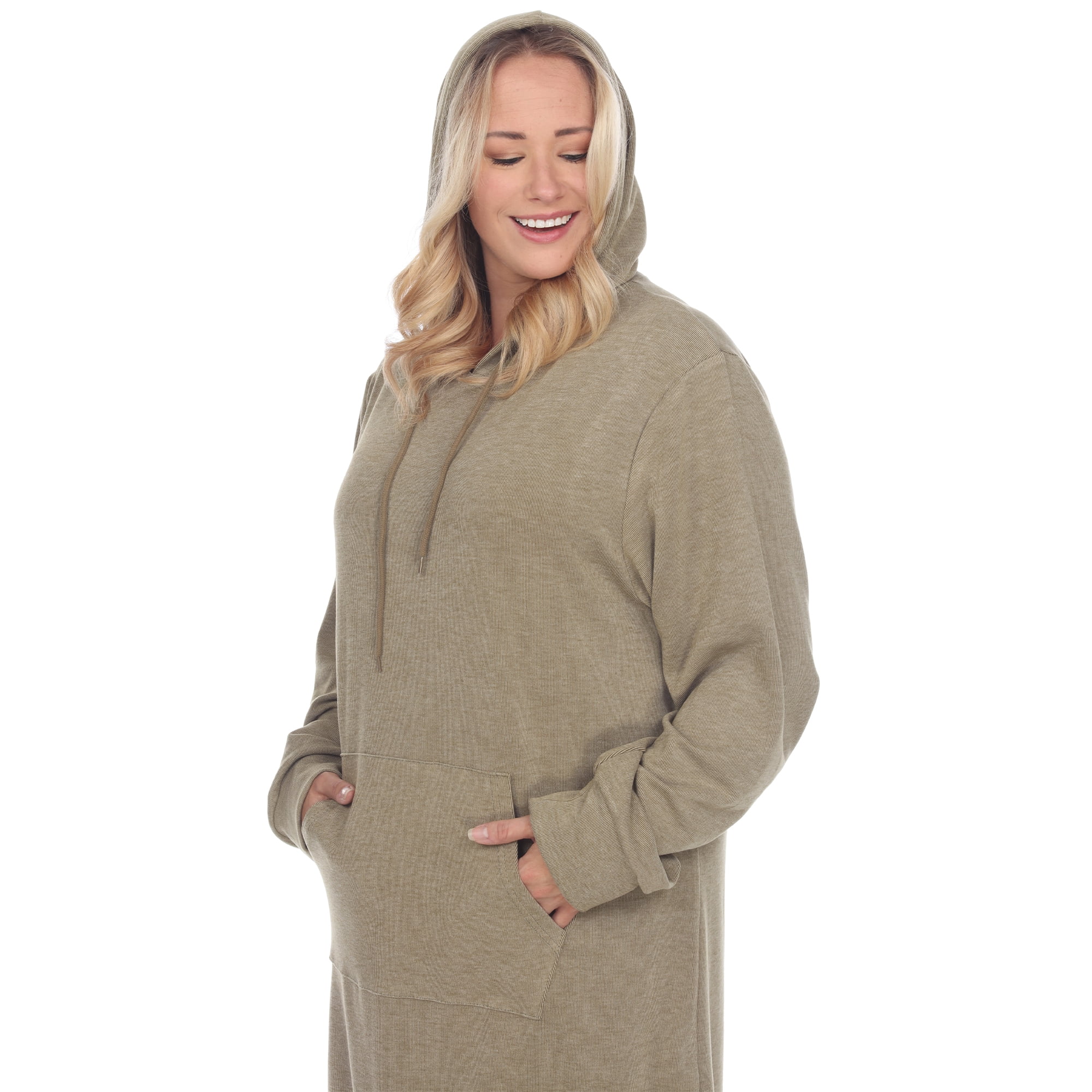 White Mark Women's Hoodie Sweatshirt Dress Fleece Material Various Sizes Available
