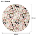 thumbnail image 6 of Chihuahua and Flower Florals Round Tablecloth 60"x60",Wrinkle Wipeable Table Cloth for Kitchen Dining Room Picnic Patio Party, 6 of 6