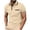 Khaki, variant on Guluxicc Men's Dress Shirts with Pocket Pullover Button Closure Short Sleeve Henley Tops for Business Casual Wear Spring Summer Casual Outfits