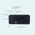 thumbnail image 4 of Dvkptbk Digital Alarm Clock with Wireless Charging Digital Temperature Humidity Monitor Three Alarms Snooze Alarm, 4 of 6