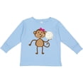 thumbnail image 3 of Inktastic Cute Volleyball Girl Monkey Girls Long Sleeve Toddler T-Shirt, 3 of 5