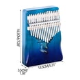 thumbnail image 2 of Blue Wooden Kalimba Thumb Piano 17 Key Finger Instrument Solid Mahogany Construction For Beginners Music Therapy Portable Musical Gift 7.2 Inch, 2 of 5