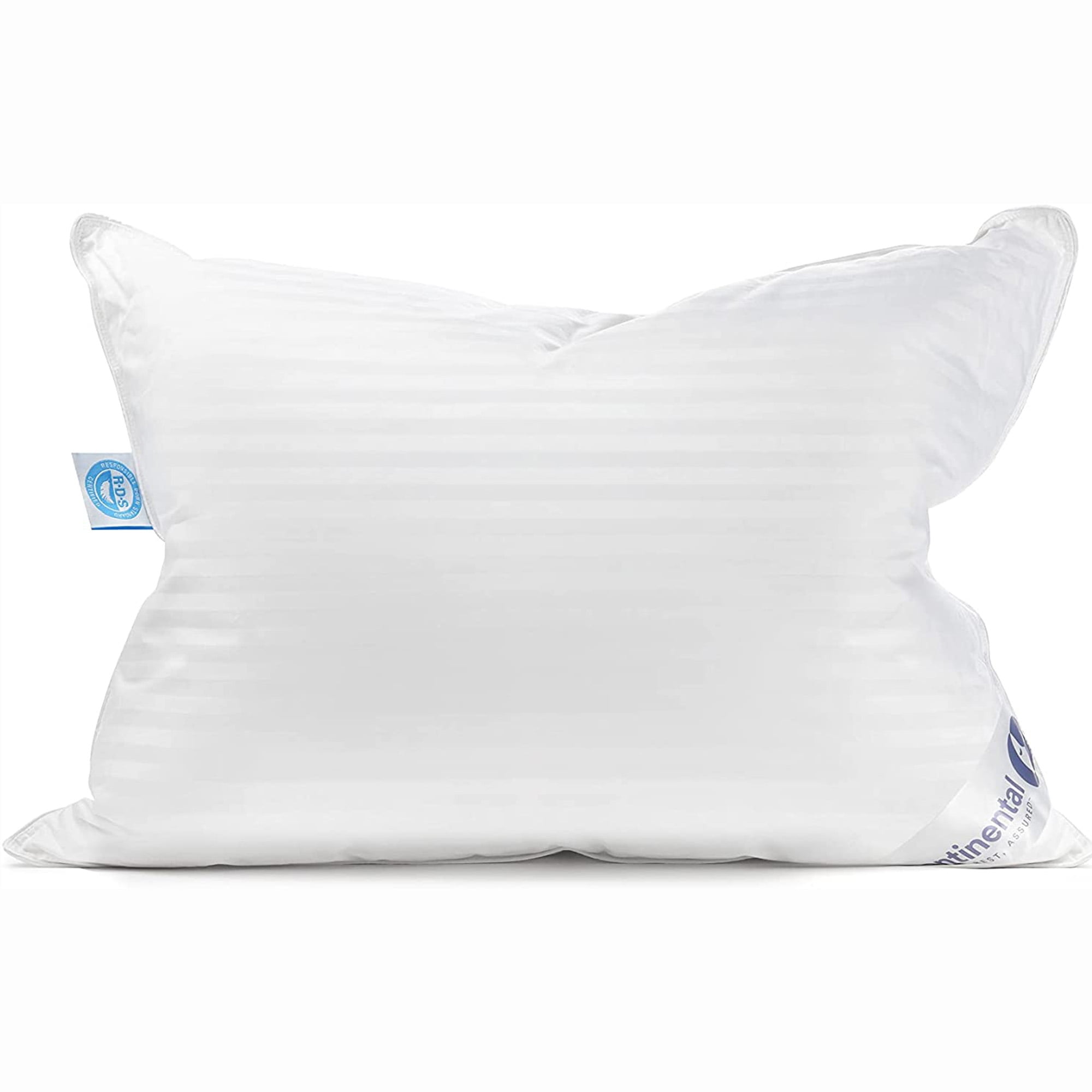 Continental Bedding Firm White 700 Fill Goose Down Pillow, King Size 1Pack