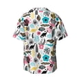 thumbnail image 6 of Daiia Dinosaur Men's Linen Shirts Short Sleeve Casual Shirts Button Down Shirt for Men Beach Summer Wedding Shirt-Large, 6 of 6