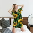 thumbnail image 5 of Rateoe Sunflower 1 Pattern Women's Short-Sleeved Pajama Set - 2 Piece Soft and Lightweight Sleepwear Set-XX-Large, 5 of 7
