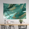 thumbnail image 4 of Easygdp Green And Gold Marble Tapestry Wall Hanging, Wall Tapestries for Bedroom Aesthetic Living Room Office Decor 60x40in, 4 of 8