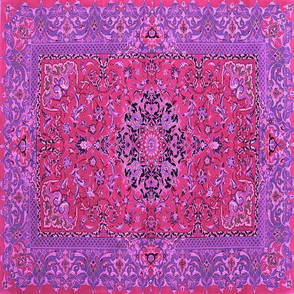 Ahgly Company Indoor Square Persian Pink Traditional Area Rugs, 5' Square