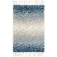 thumbnail image 1 of Unique Loom Hygge Shag Plush & Cozy Area Rug 2' 2 x 3' Rectangle Blue/Ivory, 1 of 1