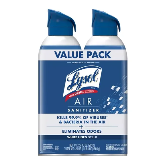 Air Sanitizer Spray - White Linen - 10oz/2ct