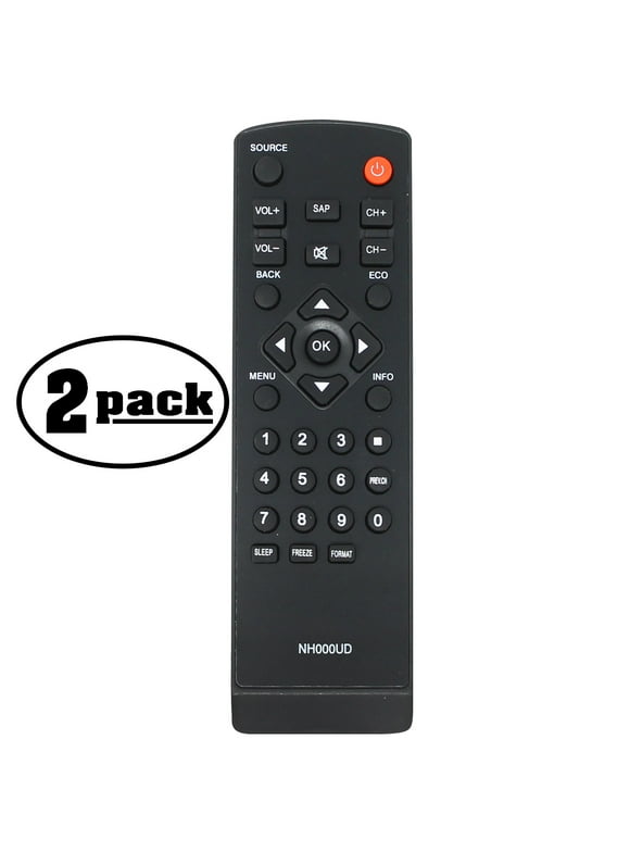 2-Pack Replacement LC401EM2 HDTV Remote Control for TV Emerson - Compatible with NH000UD Emerson TV Remote Control