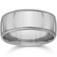 thumbnail image 1 of 10MM Milgrain Edge Wedding Band 14K White Gold, 1 of 1