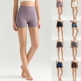 thumbnail image 4 of felwors High Waisted No Front Seam Biker Shorts 4 Inch Inseam Squat Proof Yoga Volleyball Running Navy for Size S, 4 of 9