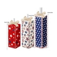 thumbnail image 2 of Nkmbld 3 Pcs Patriotic 4th of July Wooden Candle Holders Rustic Red White Blue American Flag Star Stripe Wood Centerpiece for Table Tiered Tray Decor, 2 of 8