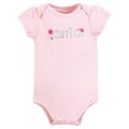 thumbnail image 5 of Hudson Baby Infant Girl Cotton Bodysuits, Happy Girl Wreath, 0-3 Months, 5 of 5