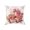 D, variant on ZMKIAG Christmas Pillowcase 17.7 Inch - Pink Holiday Decor Cushion with Bow, Bell, Santa & Snowman Prints, Winter Themed Sofa Pillowcase for Family Living Room Decor