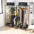 thumbnail image 2 of VIPEK 5 Tiers Wire Garment Rack Heavy Duty Clothes Rack Clothes Wardrobe Compact Extra Large Armoire Storage Rack Metal Clothing Rack, 74.4" L x 17.7" W x 76.8" H, Max Load 600LBS, V6 Black, 2 of 5