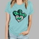 thumbnail image 2 of Camisetas de Manga Corta para las Mujeres de Moda Imprimir Cuello Redondo Camiseta, Mezcla de Poliéster Ligero para Primavera Verano Otoño, 2 of 8