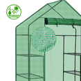thumbnail image 6 of Alvantor Mini Walk-In Greenhouse with PE Cover, 4-Shelf Indoor Outdoor Garden Plant Shelves, Zippered Roll-Up Door, 56"x29"x77", 6 of 12