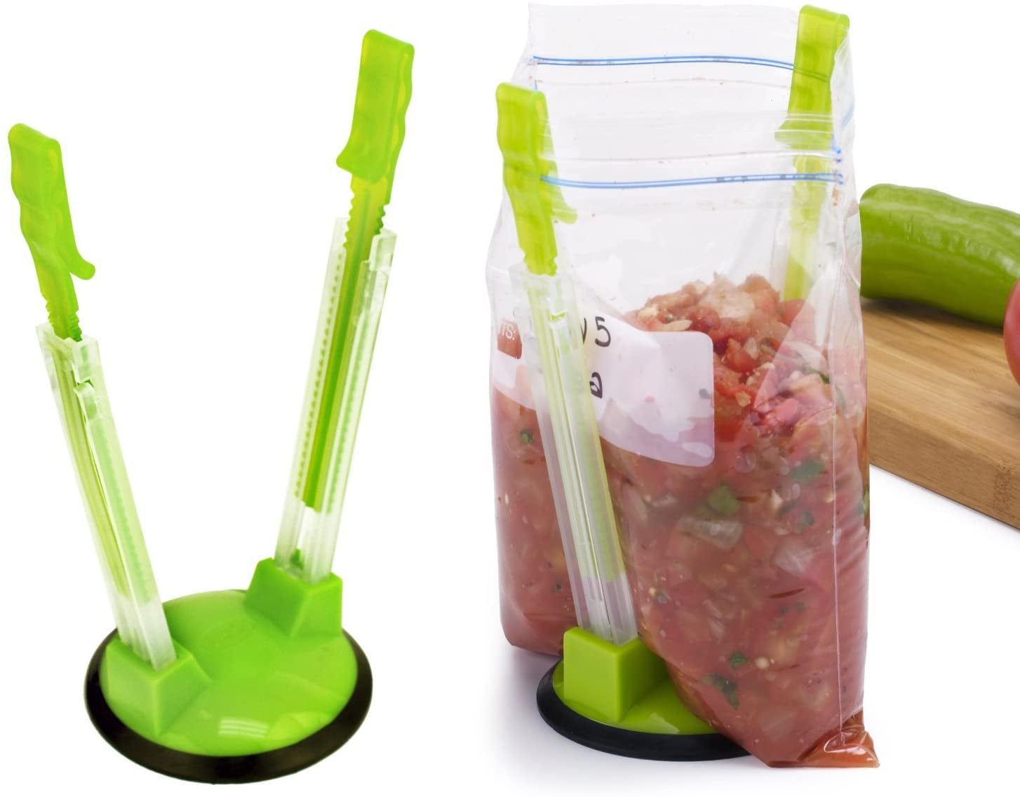 Baggy Rack Clip Food Storage Bag Holds Holder Open Freezer Bag Opener Kunststoff 