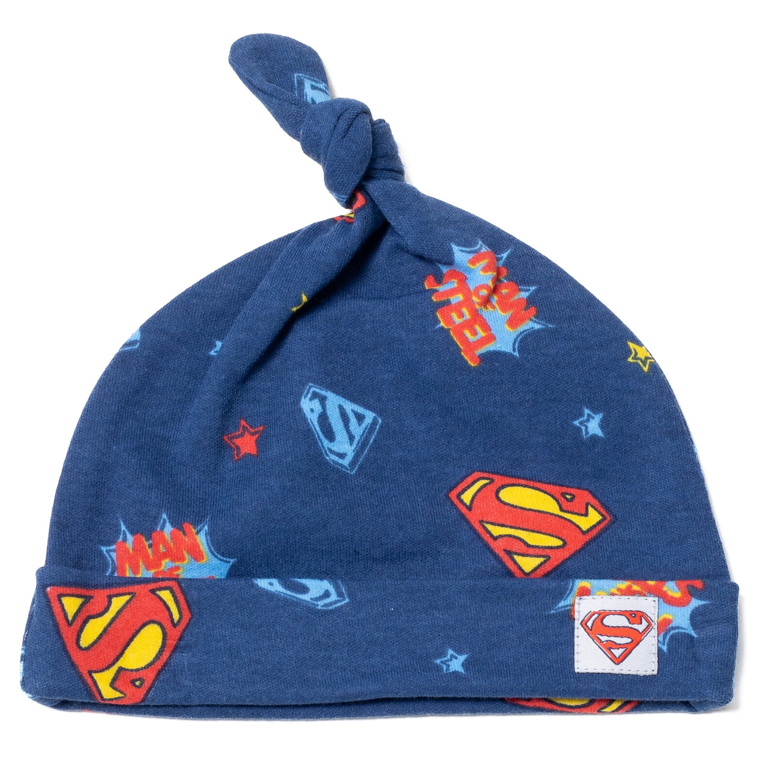 DC Comics Justice League Superman Infant Baby Boys Bodysuit Pants and Hat 3 Piece Outfit Set Newborn to Infant