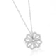 thumbnail image 2 of Collar de trébol de cuatro hojas Plata Abierto Convertible Pequeño Corazón Colgante Collar Joyería, 2 of 8