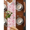 thumbnail image 5 of Hokiten Table Runners 120 Inches Long Dress Scarves, Pink Coastal Farmhouse Coffee/Dining/Kitchen Table Runner for Living Room, Shell Summer Beach Nautical Seaside 13x120 Inch, 5 of 7