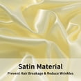 thumbnail image 3 of Flxxie Satin Body Pillow Cover - Ultra Soft Cooling 20"x54" Pillowcase for Hair & Skin, Anti Wrinkle - Envelope Closure - 1 Pack - Light Yellow, 3 of 5
