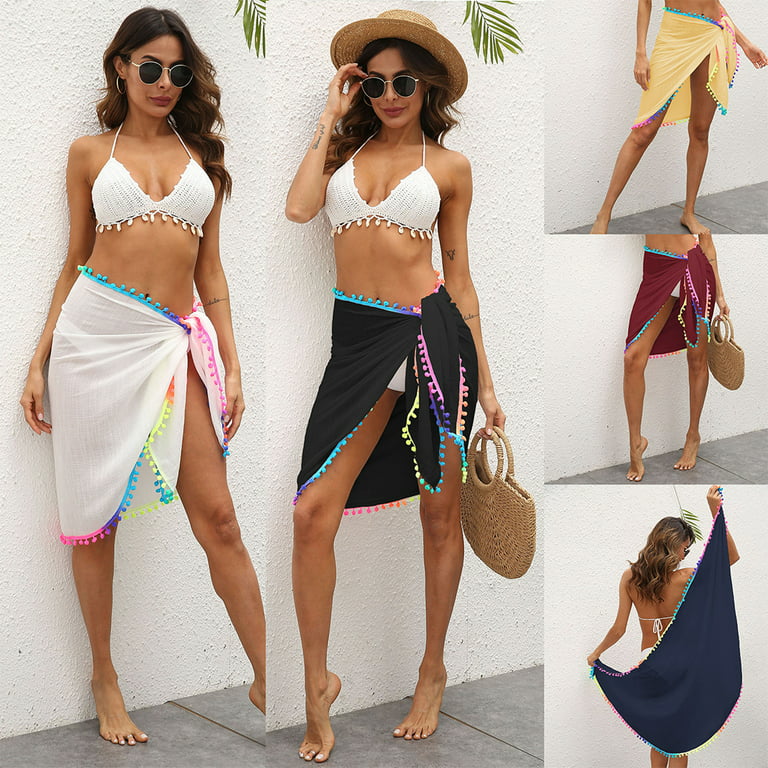 Meufam Women's Summer Rainbow Printed Conservative Bikini Split
